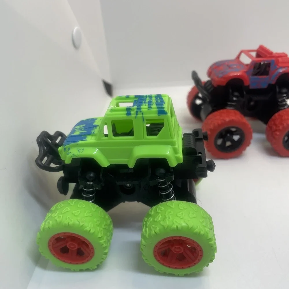 4wd monster truck cars push and go toy trucks friction‎ powered cars 5 In Total